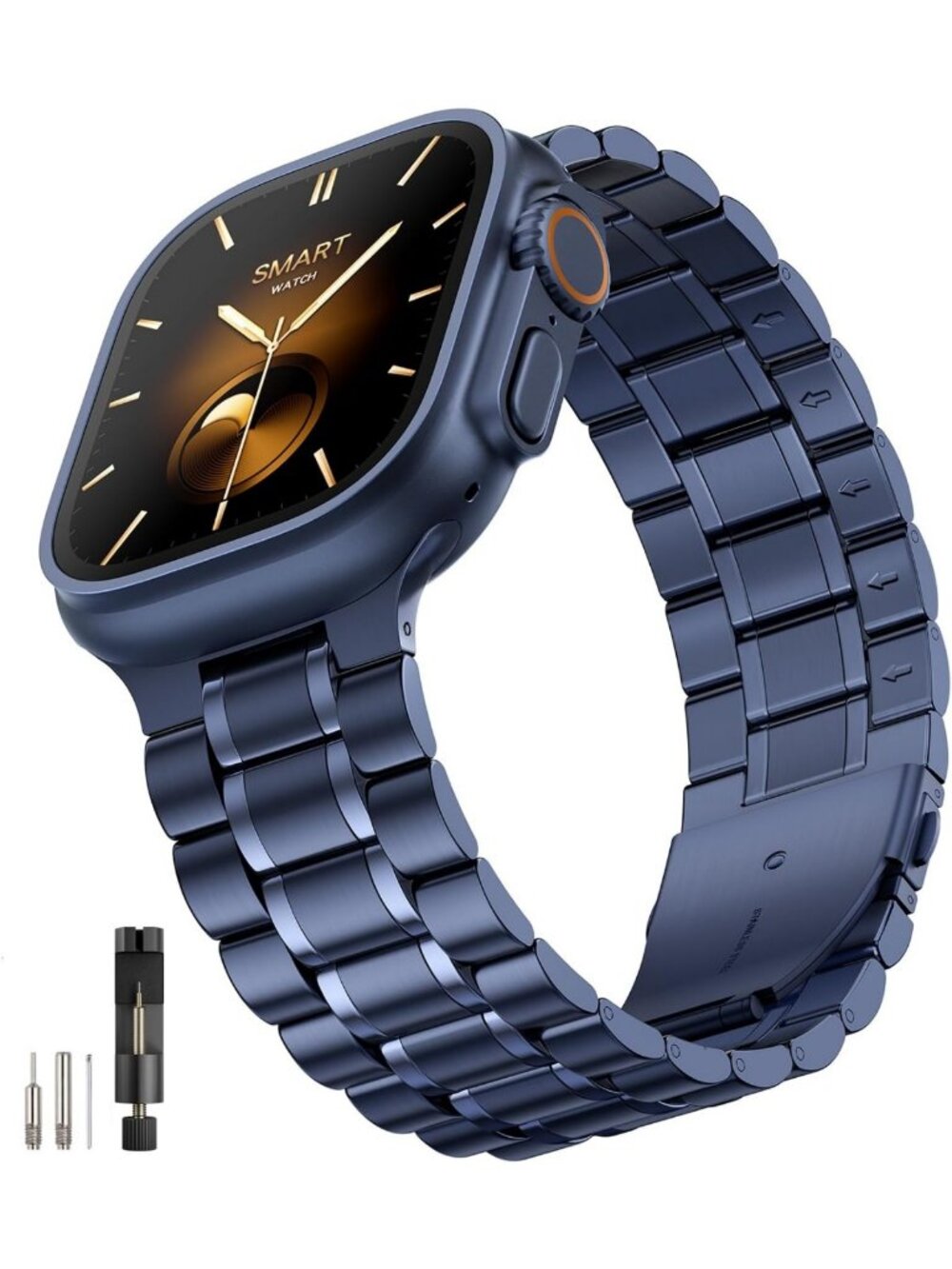 Stylish Stainless Steel Apple Watch Band for Men & Women, 40mm-42mm, Blue
